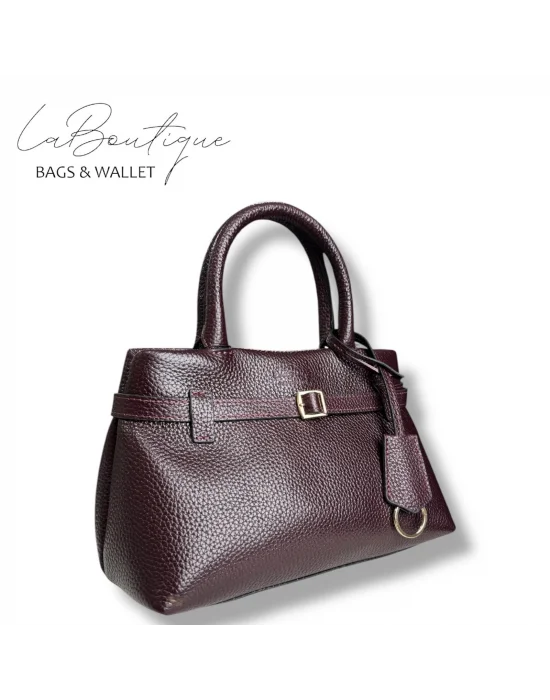 %100 DERİ LB ÇANTA D-2750 BORDO