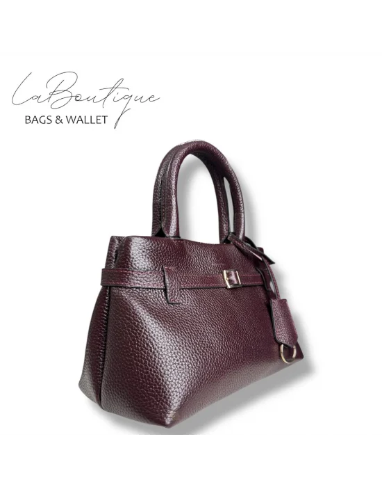 %100 DERİ LB ÇANTA D-2750 BORDO