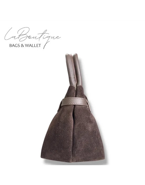 %100 DERİ LB ÇANTA D-2750 SÜET KAHVE