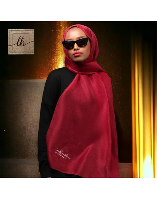 SİMLİ ŞAL - BORDO - 70X190