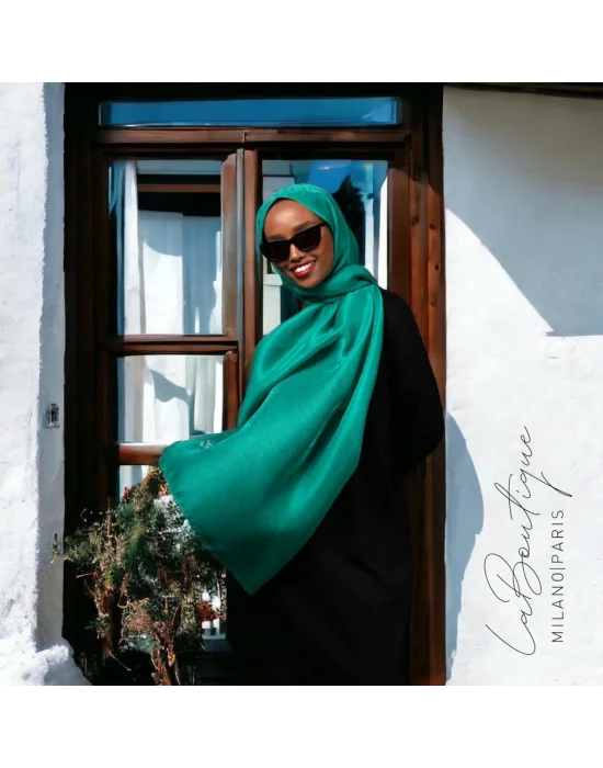 SİMLİ ŞAL - ELMA YEŞİLİ - 70X190