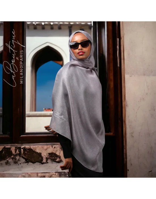 SİMLİ ŞAL - GRİ - 70X190