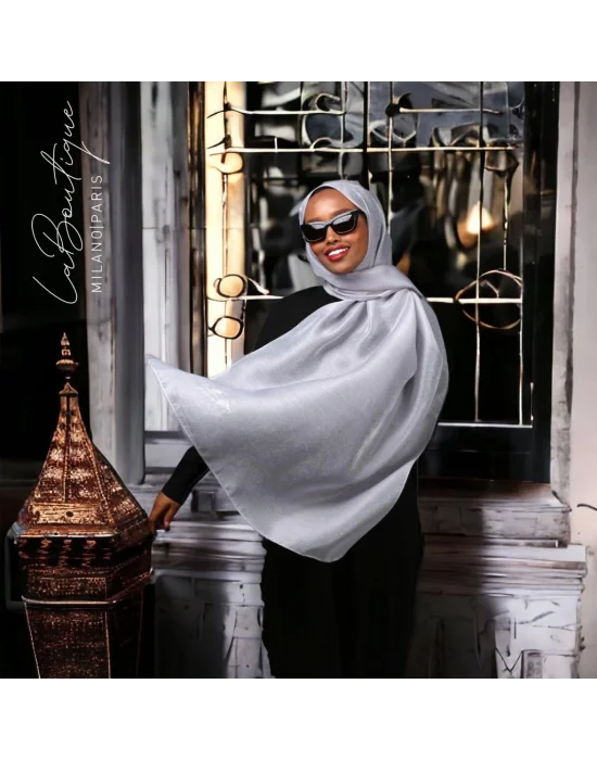 SİMLİ ŞAL - GÜMÜŞ - 70X190