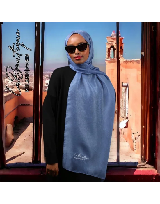 SİMLİ ŞAL - İNDİGO - 70X190