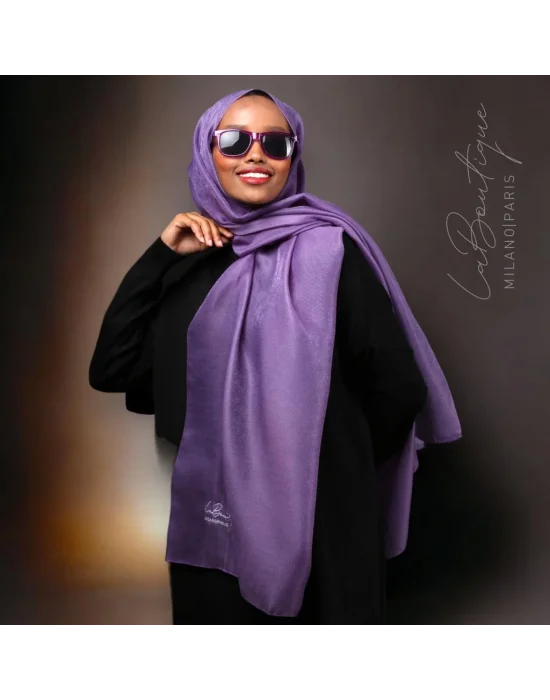 SİMLİ ŞAL - MENEKŞE - 70X190