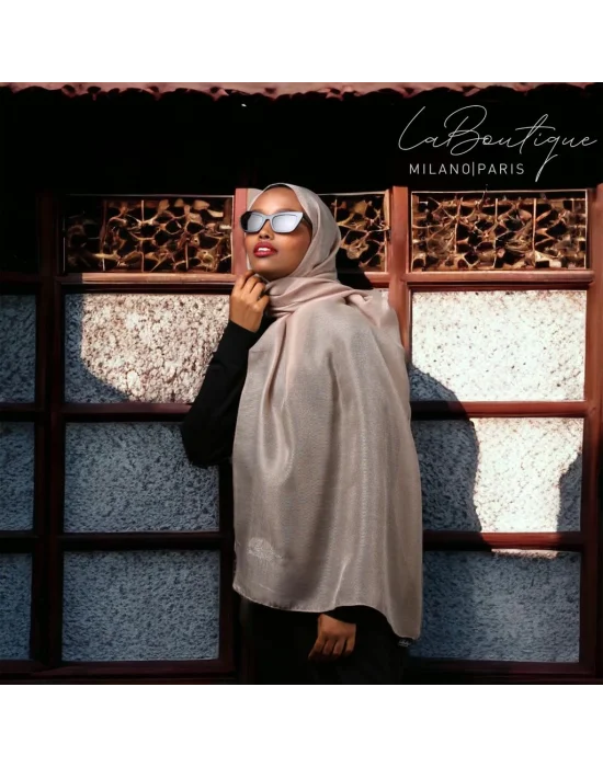 SİMLİ ŞAL - PUDRA - 70X190