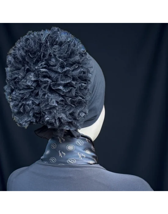 BONE SİLİKONLU FIRFIRLI DİKİŞSİZ SİYAH