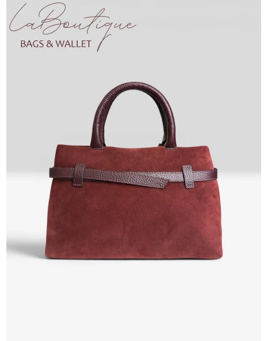 D-2750 HAKİKİ DERİ SÜET BORDO