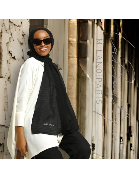 HERBAL BİTKİSEL ŞAL SİYAH - 70X190