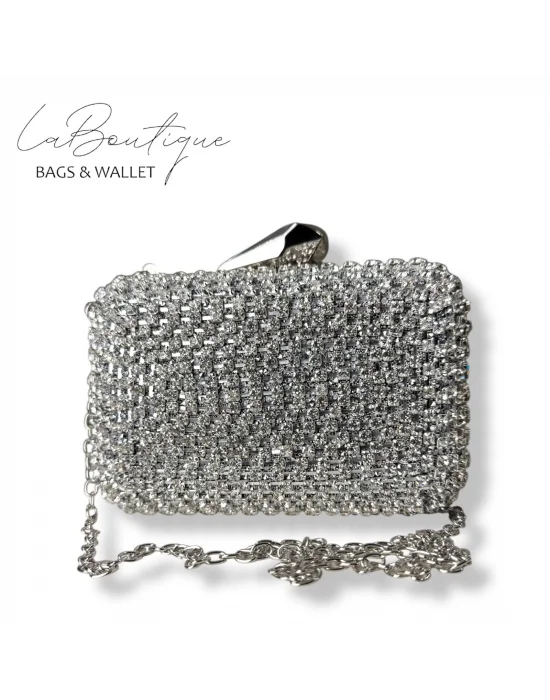 LB ABİYE ÇANTA 25-001 GÜMÜŞ