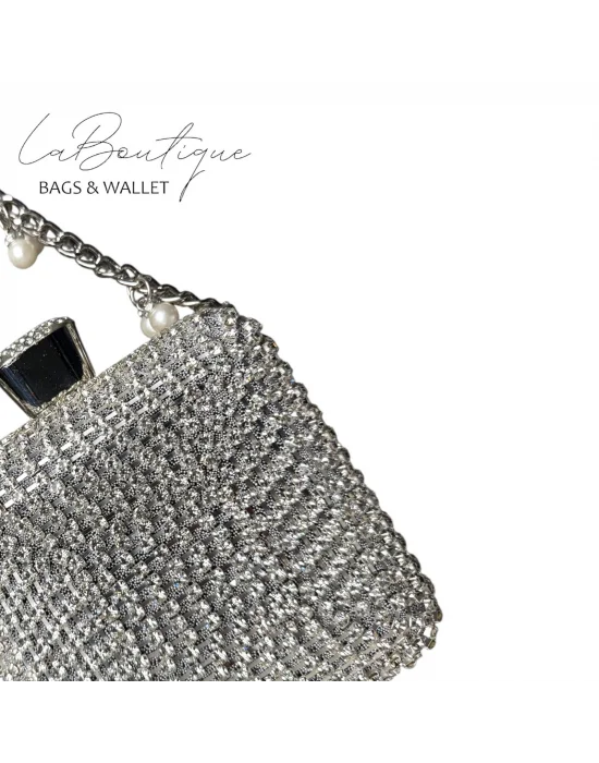 LB ABİYE ÇANTA 25-002 GÜMÜŞ