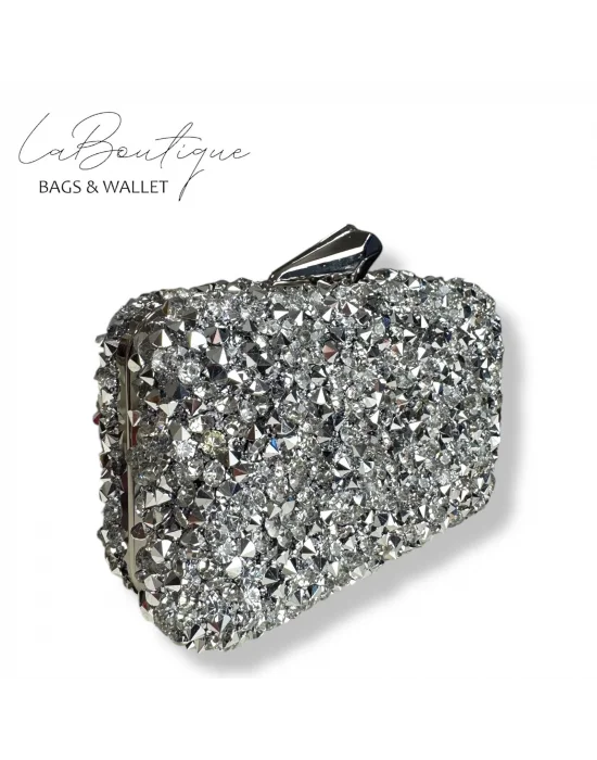 LB ABİYE ÇANTA 25-003 GÜMÜŞ