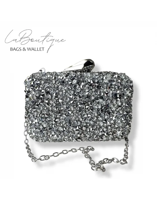 LB ABİYE ÇANTA 25-003 GÜMÜŞ