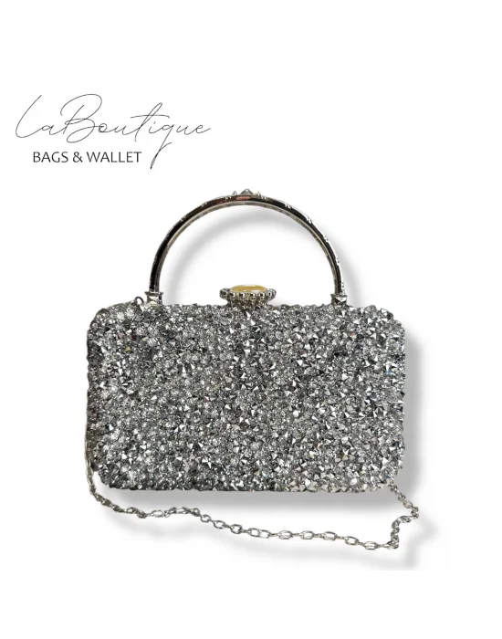 LB ABİYE ÇANTA 25-004 GÜMÜŞ