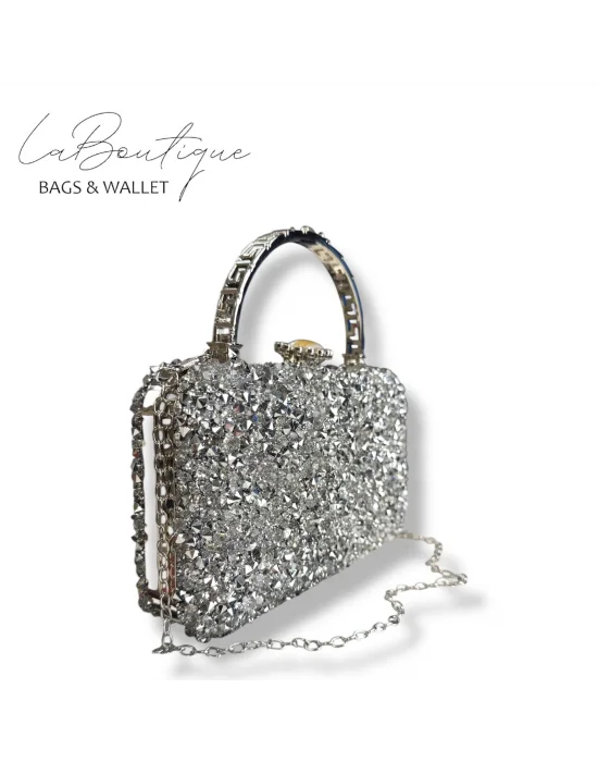 LB ABİYE ÇANTA 25-004 GÜMÜŞ