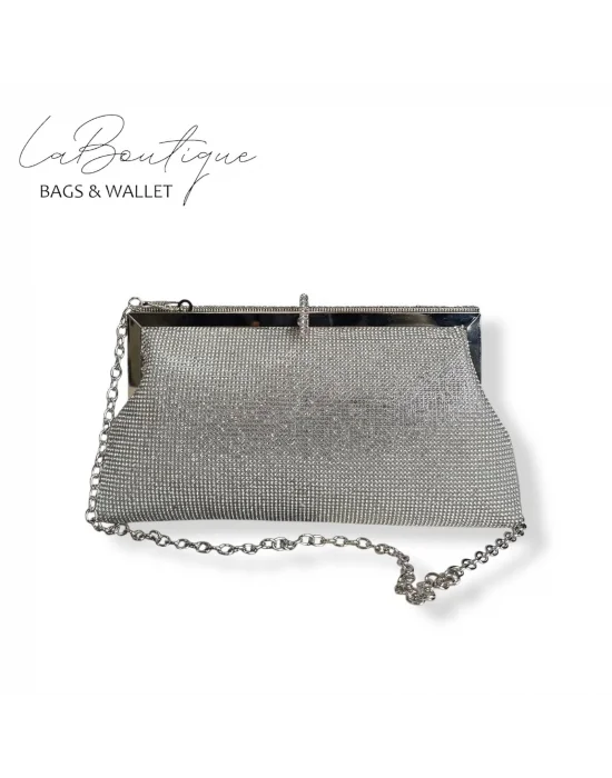 LB ABİYE ÇANTA 25-005 GÜMÜŞ