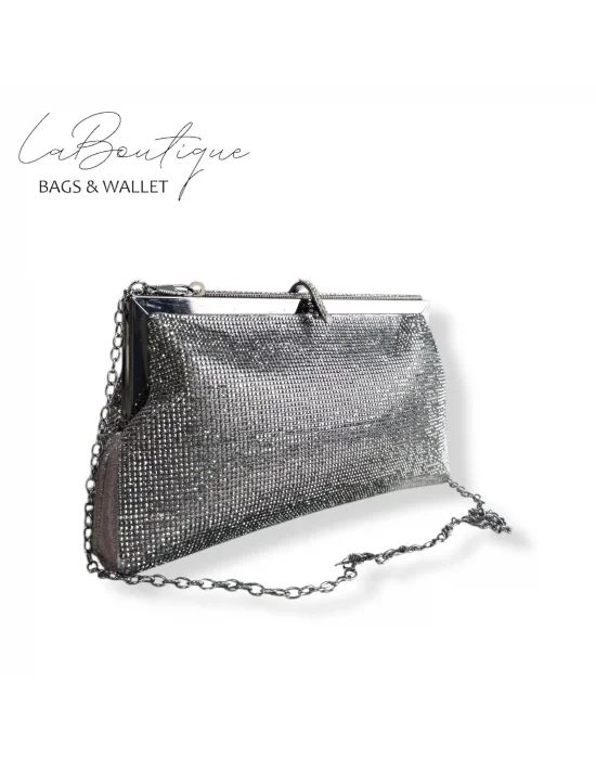 LB ABİYE ÇANTA 25-005 PLATİN