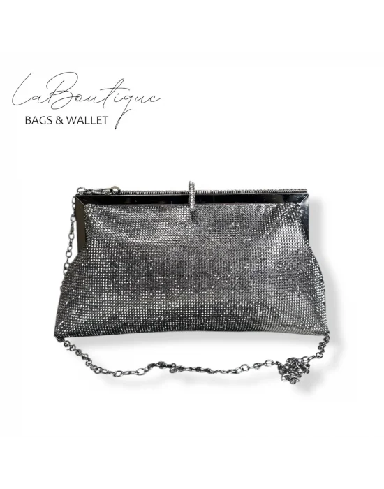 LB ABİYE ÇANTA 25-005 PLATİN