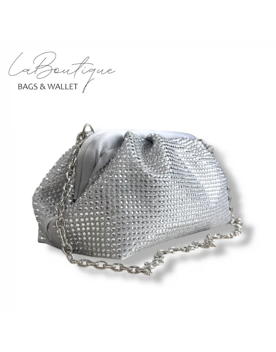 LB ABİYE ÇANTA 25-006 GÜMÜŞ