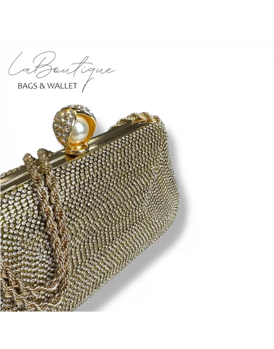 LB ABİYE ÇANTA 25-007 GOLD