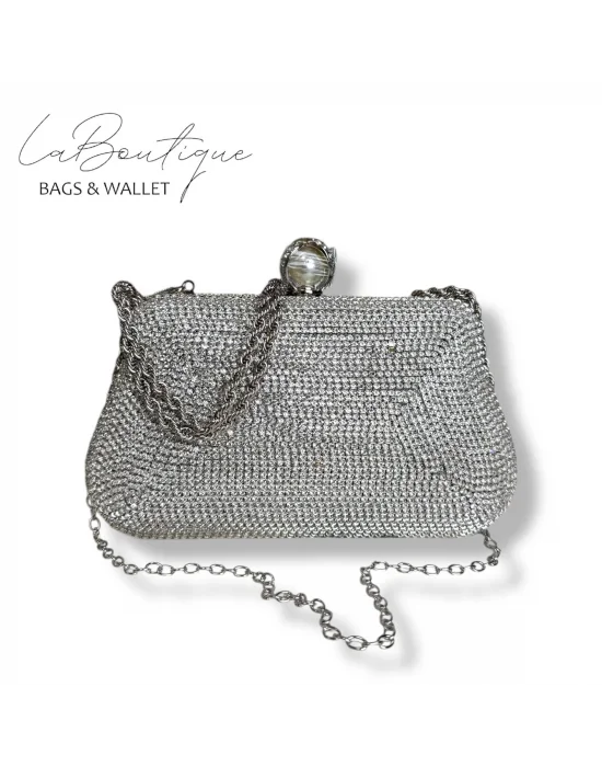 LB ABİYE ÇANTA 25-007 GÜMÜŞ