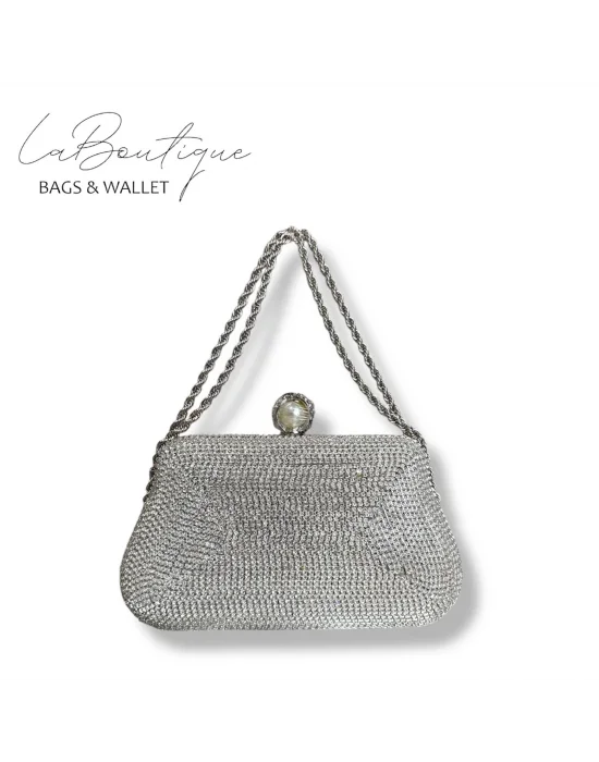 LB ABİYE ÇANTA 25-007 GÜMÜŞ