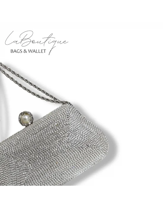 LB ABİYE ÇANTA 25-007 GÜMÜŞ