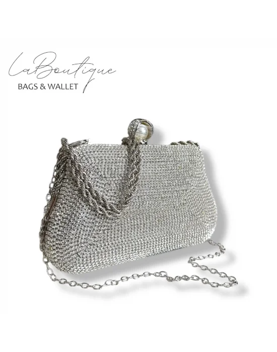 LB ABİYE ÇANTA 25-007 GÜMÜŞ