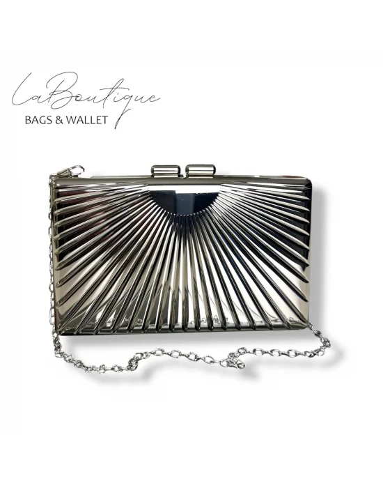 LB ABİYE ÇANTA 25-008 GÜMÜŞ