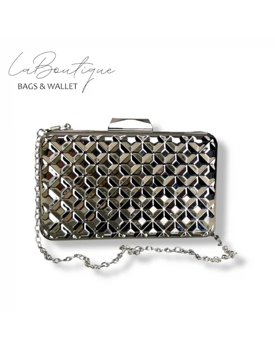 LB ABİYE ÇANTA 25-009 GÜMÜŞ