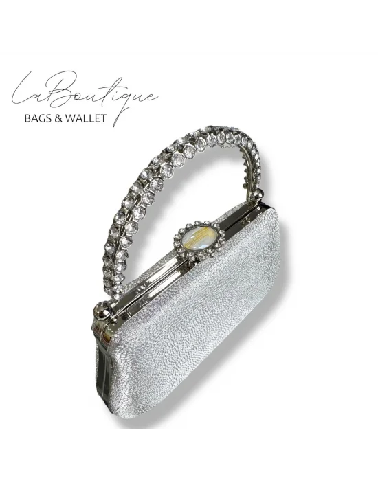 LB ABİYE ÇANTA 25-011 GÜMÜŞ