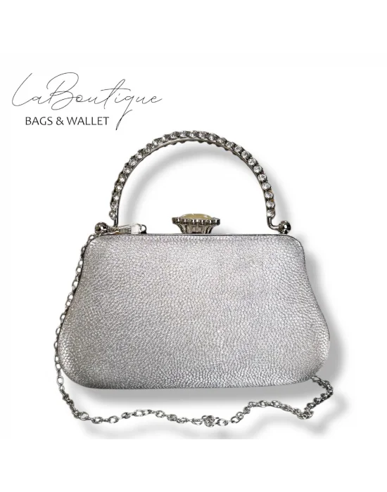 LB ABİYE ÇANTA 25-011 GÜMÜŞ