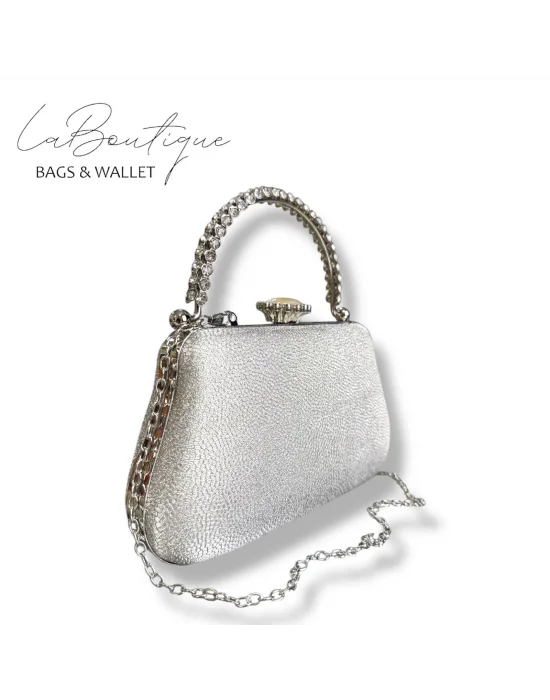 LB ABİYE ÇANTA 25-011 GÜMÜŞ