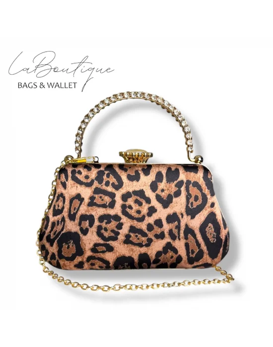 LB ABİYE ÇANTA 25-013 LEOPAR