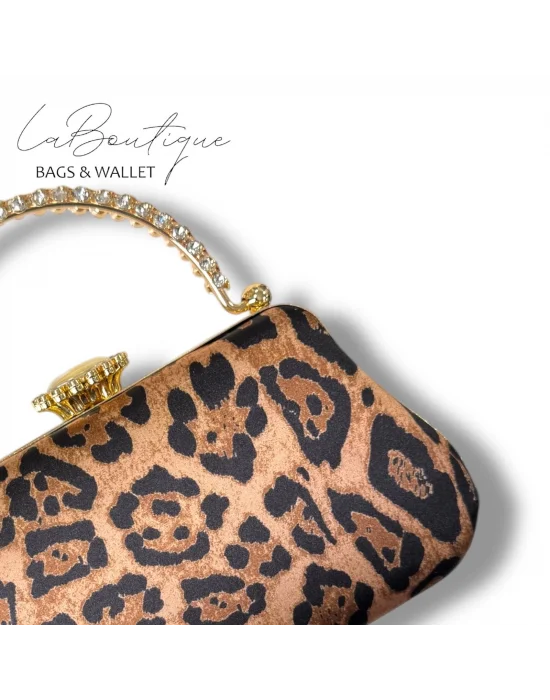 LB ABİYE ÇANTA 25-013 LEOPAR