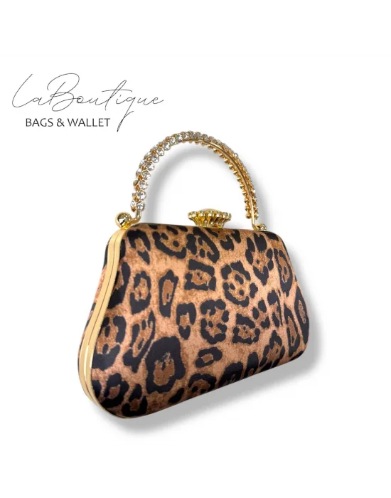 LB ABİYE ÇANTA 25-013 LEOPAR