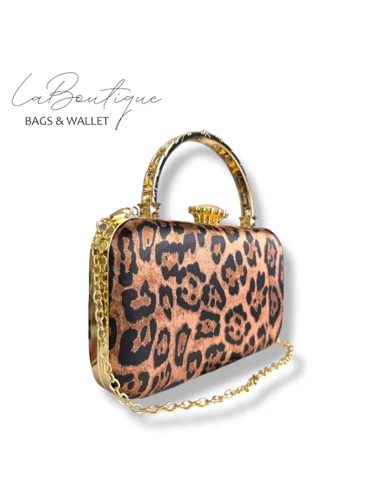 LB ABİYE ÇANTA 25-014 LEOPAR