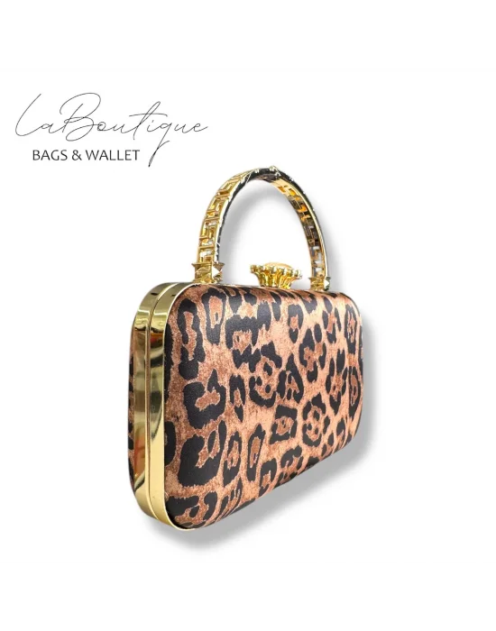 LB ABİYE ÇANTA 25-014 LEOPAR