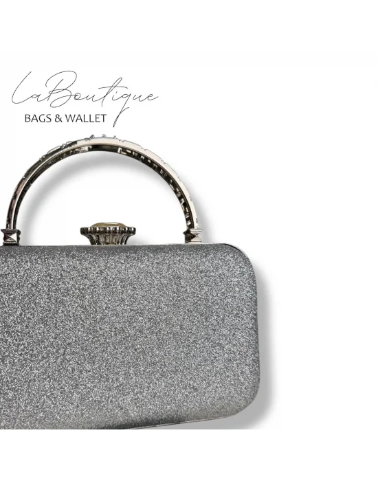 LB ABİYE ÇANTA 25-015 GÜMÜŞ