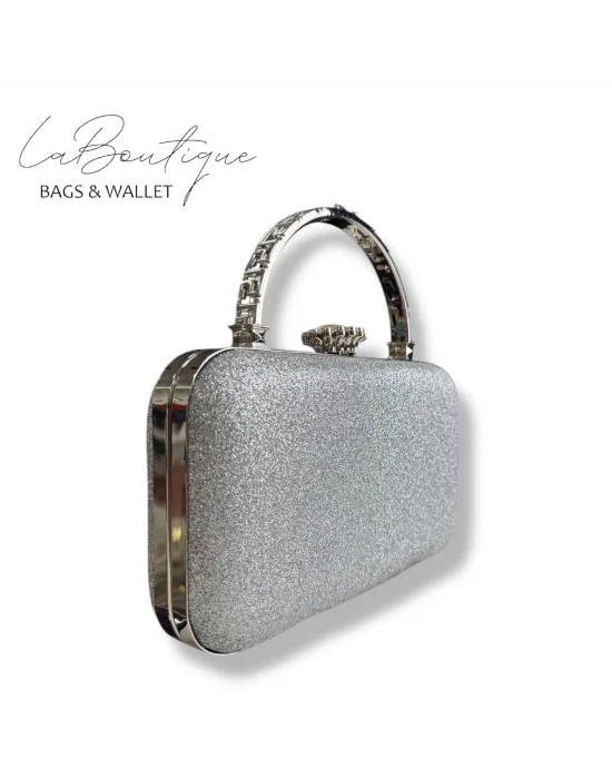 LB ABİYE ÇANTA 25-015 GÜMÜŞ