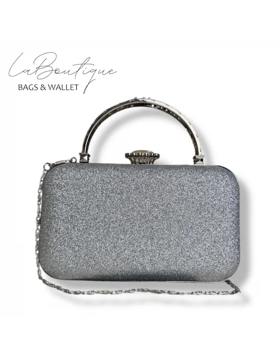 LB ABİYE ÇANTA 25-015 GÜMÜŞ