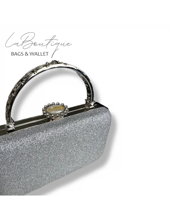 LB ABİYE ÇANTA 25-015 GÜMÜŞ