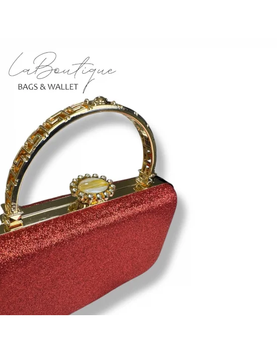 LB ABİYE ÇANTA 25-015 KIRMIZI