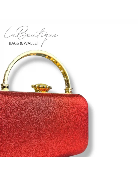 LB ABİYE ÇANTA 25-015 KIRMIZI