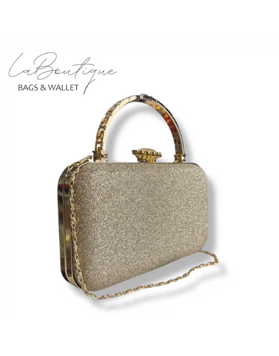 LB ABİYE ÇANTA 25-015 VİZON GOLD
