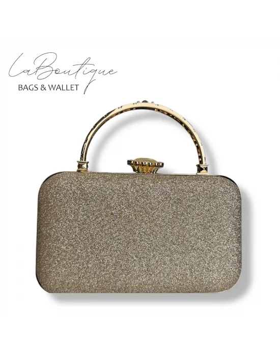 LB ABİYE ÇANTA 25-015 VİZON GOLD