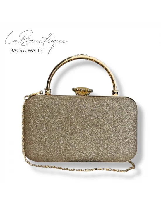 LB ABİYE ÇANTA 25-015 VİZON GOLD