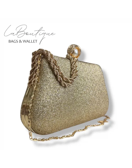LB ABİYE ÇANTA 25-017 GOLD