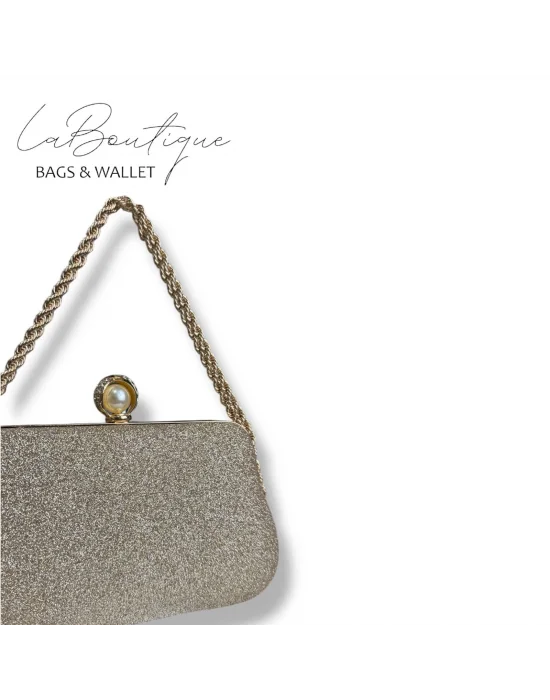 LB ABİYE ÇANTA 25-017 GOLD VİZON