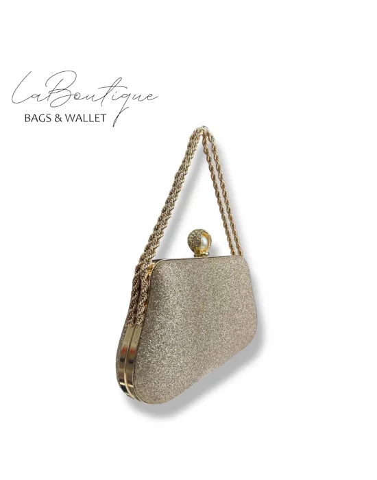 LB ABİYE ÇANTA 25-017 GOLD VİZON